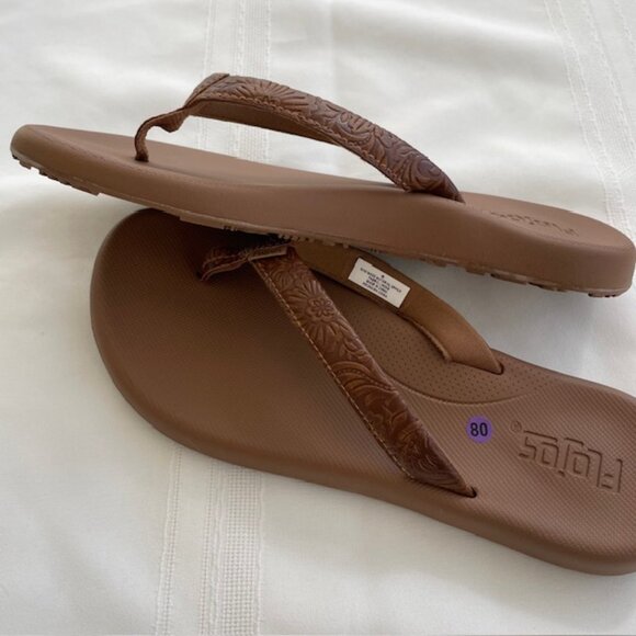Women's FloJos Rosita Artisan Memory Foam Flip Flop Sandals, Size 8 - NEW - Picture 5 of 7